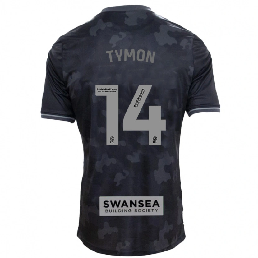 Danxen Hombre Camiseta Josh Tymon #14 Negro 2ª Equipación 2024/25 La Camisa