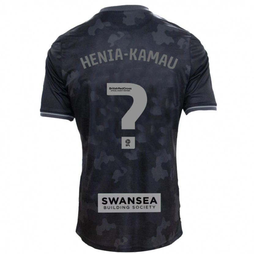 Danxen Hombre Camiseta Sammy Henia-Kamau #0 Negro 2ª Equipación 2024/25 La Camisa