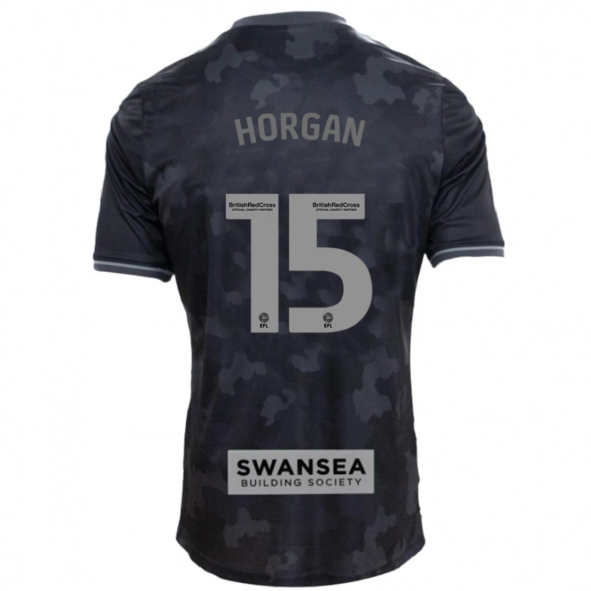 Danxen Hombre Camiseta Gwenan Horgan #15 Negro 2ª Equipación 2024/25 La Camisa