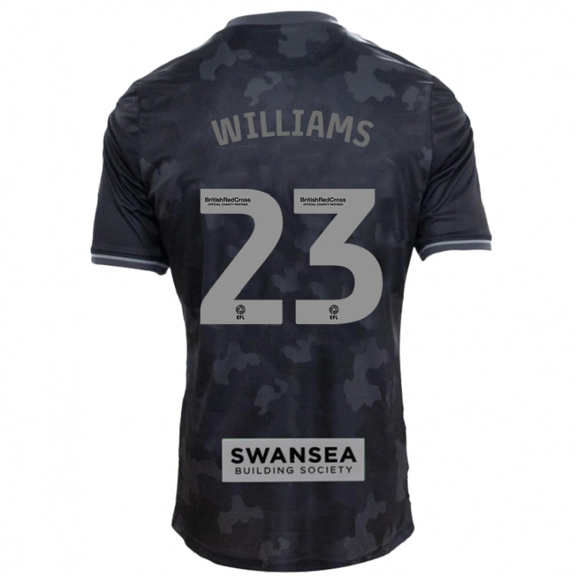 Danxen Hombre Camiseta Jessica Williams #23 Negro 2ª Equipación 2024/25 La Camisa