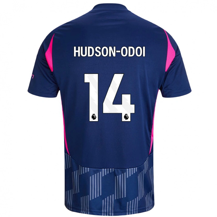 Danxen Hombre Camiseta Callum Hudson-Odoi #14 Azul Real Rosa 2ª Equipación 2024/25 La Camisa