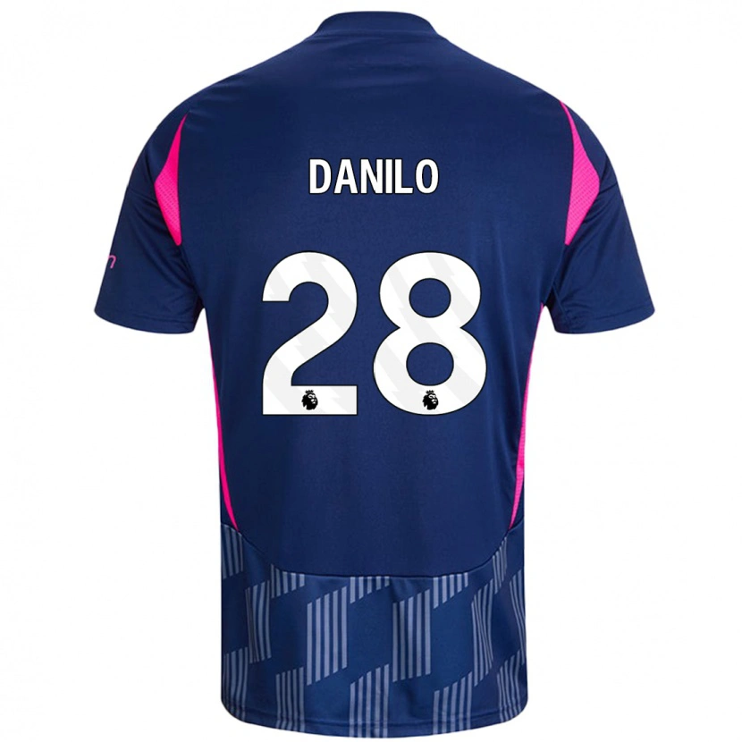 Danxen Hombre Camiseta Danilo #28 Azul Real Rosa 2ª Equipación 2024/25 La Camisa