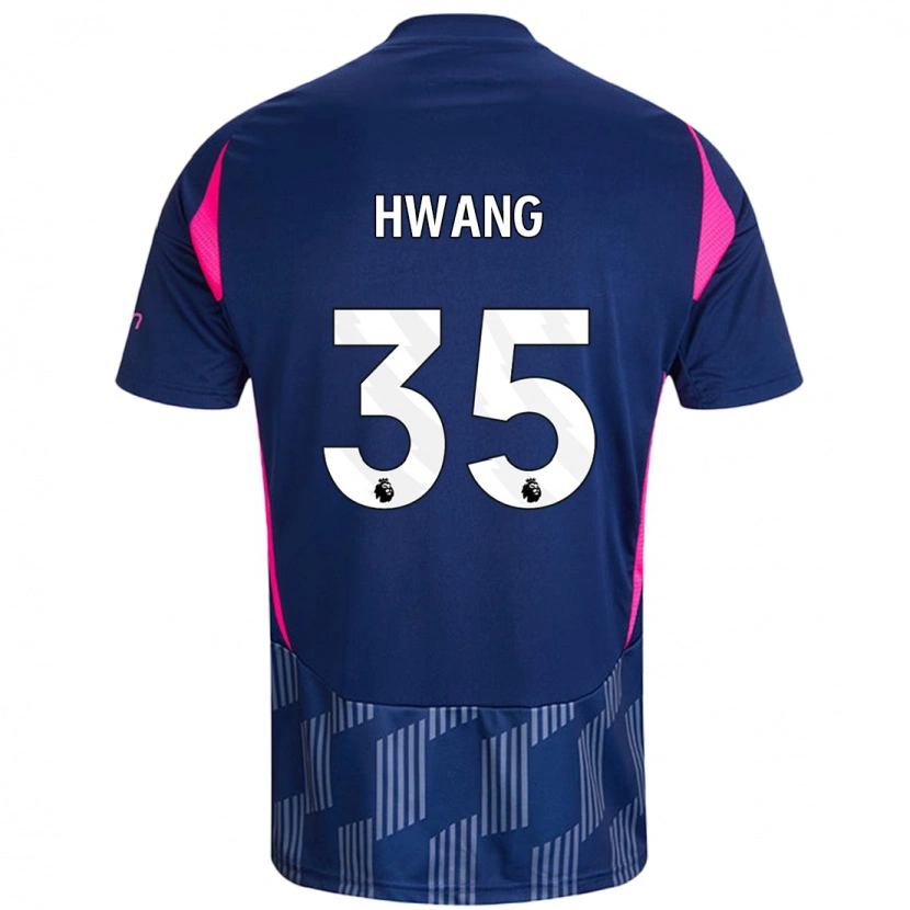 Danxen Hombre Camiseta Ui-Jo Hwang #35 Azul Real Rosa 2ª Equipación 2024/25 La Camisa