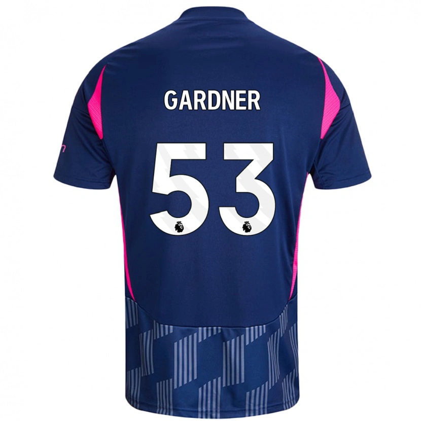 Danxen Hombre Camiseta Joe Gardner #53 Azul Real Rosa 2ª Equipación 2024/25 La Camisa