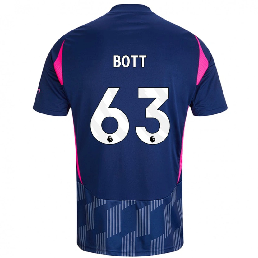 Danxen Hombre Camiseta Aaron Bott #63 Azul Real Rosa 2ª Equipación 2024/25 La Camisa