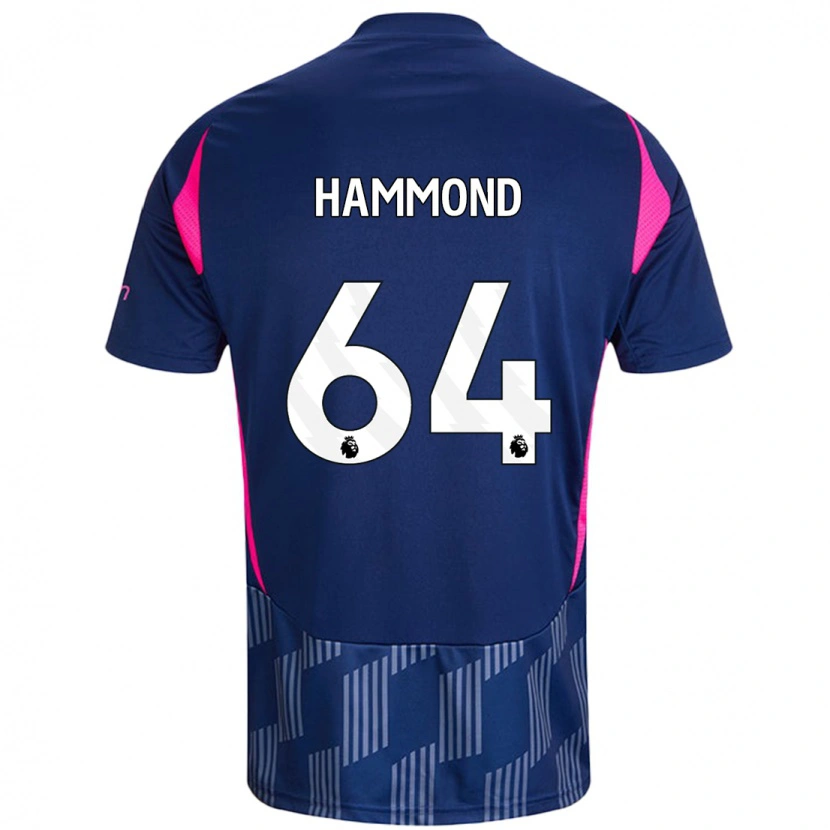 Danxen Hombre Camiseta Ben Hammond #64 Azul Real Rosa 2ª Equipación 2024/25 La Camisa