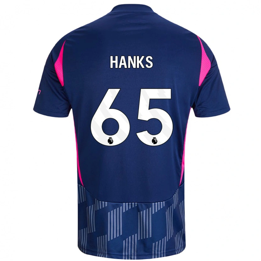 Danxen Hombre Camiseta Justin Hanks #65 Azul Real Rosa 2ª Equipación 2024/25 La Camisa