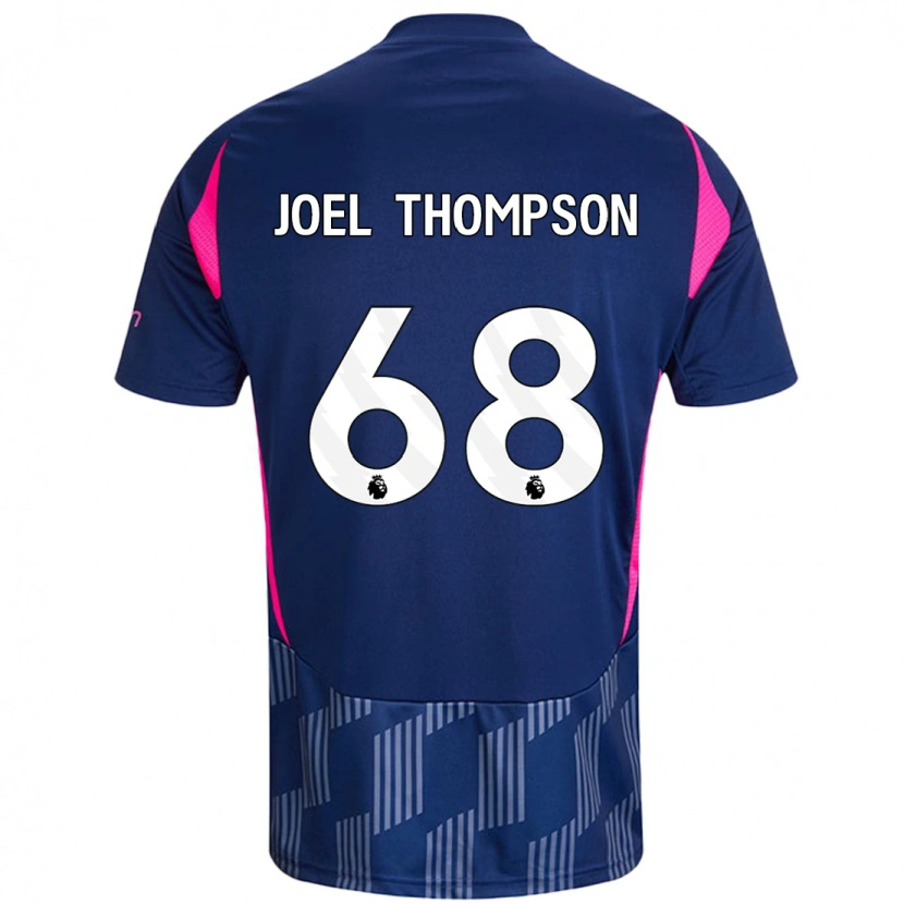 Danxen Hombre Camiseta Joel Thompson #68 Azul Real Rosa 2ª Equipación 2024/25 La Camisa