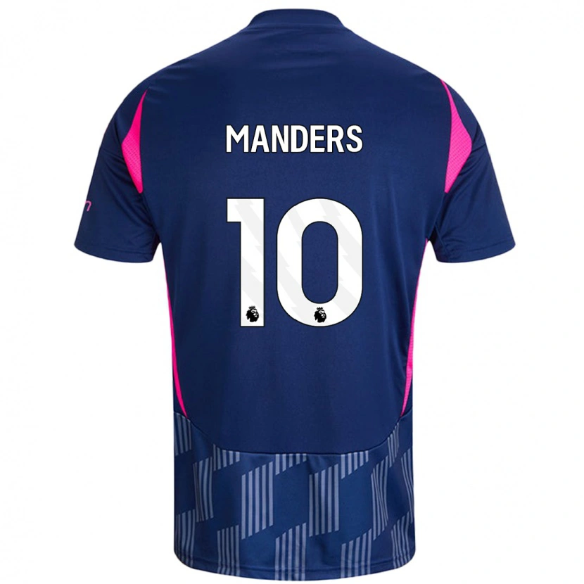 Danxen Hombre Camiseta Holly Manders #10 Azul Real Rosa 2ª Equipación 2024/25 La Camisa