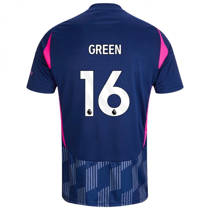 Danxen Hombre Camiseta Mollie Green #16 Azul Real Rosa 2ª Equipación 2024/25 La Camisa