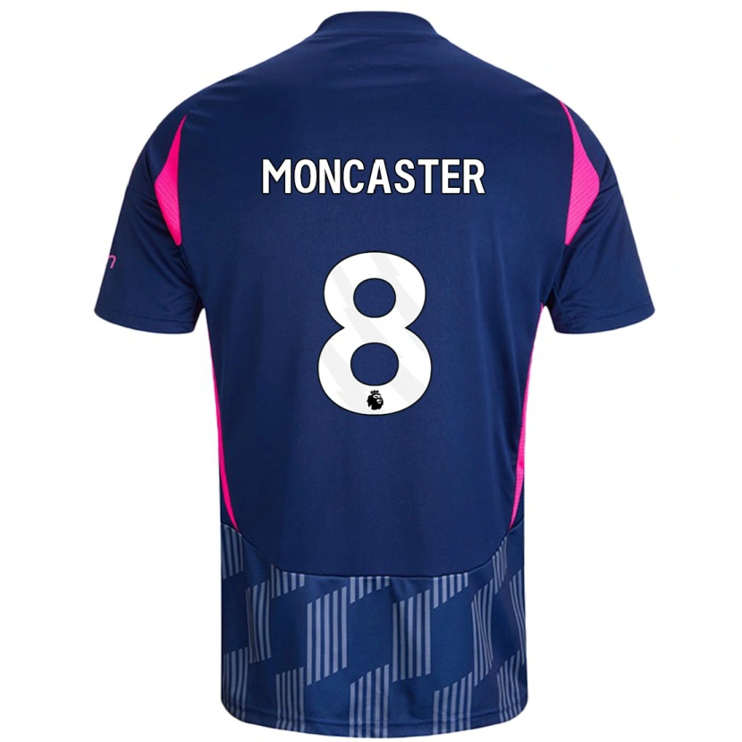 Danxen Hombre Camiseta Mai Moncaster #8 Azul Real Rosa 2ª Equipación 2024/25 La Camisa