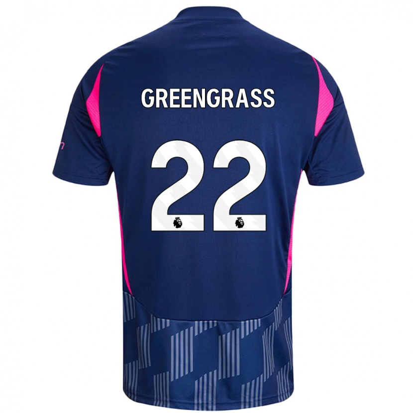 Danxen Hombre Camiseta Charlotte Greengrass #22 Azul Real Rosa 2ª Equipación 2024/25 La Camisa