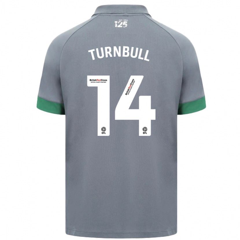 Danxen Hombre Camiseta David Turnbull #14 Gris Oscuro 2ª Equipación 2024/25 La Camisa