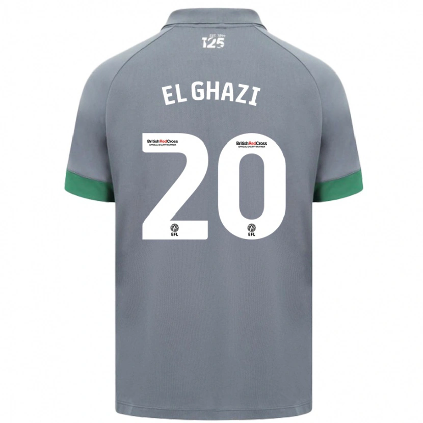 Danxen Hombre Camiseta Anwar El Ghazi #20 Gris Oscuro 2ª Equipación 2024/25 La Camisa