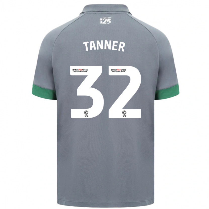 Danxen Hombre Camiseta Ollie Tanner #32 Gris Oscuro 2ª Equipación 2024/25 La Camisa