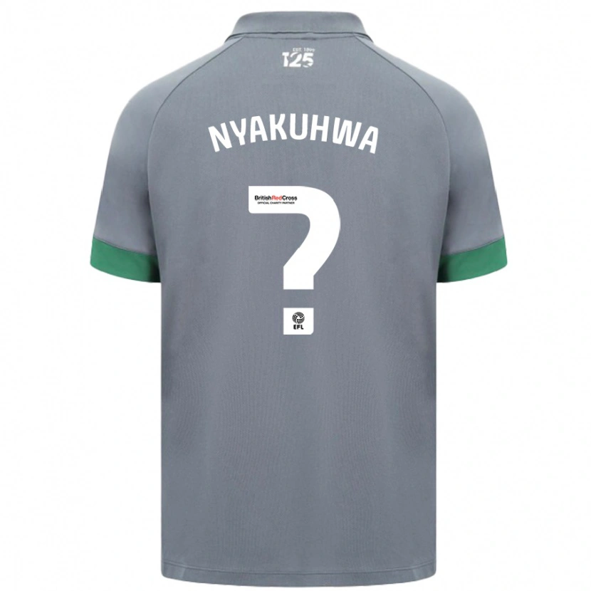 Danxen Hombre Camiseta Tanatswa Nyakuhwa #0 Gris Oscuro 2ª Equipación 2024/25 La Camisa