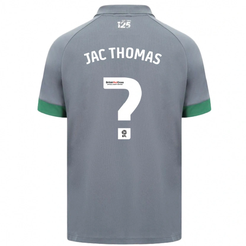 Danxen Hombre Camiseta Jac Thomas #0 Gris Oscuro 2ª Equipación 2024/25 La Camisa