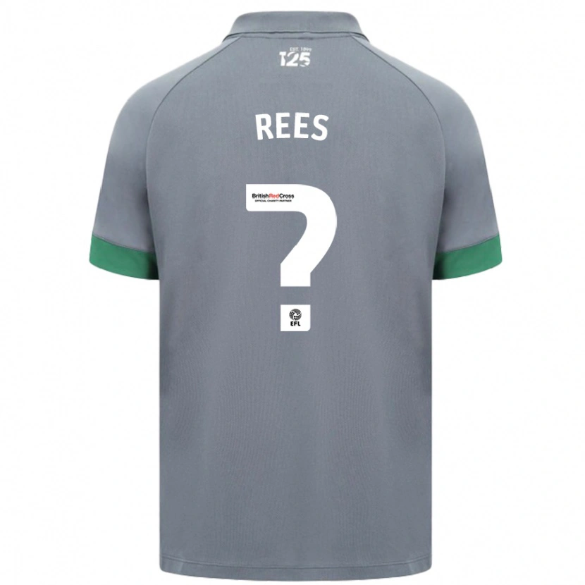 Danxen Hombre Camiseta Osian Rees #0 Gris Oscuro 2ª Equipación 2024/25 La Camisa