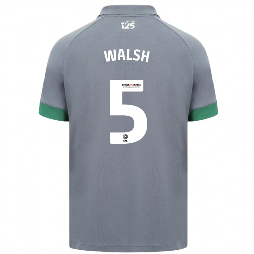 Danxen Hombre Camiseta Siobhan Walsh #5 Gris Oscuro 2ª Equipación 2024/25 La Camisa