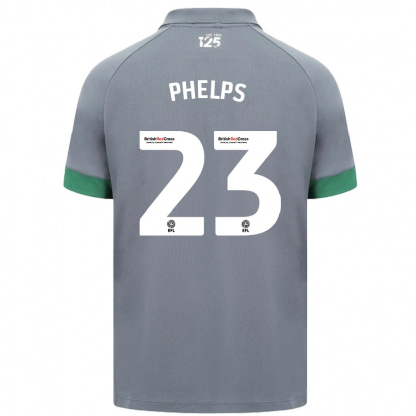 Danxen Hombre Camiseta Anna Phelps #23 Gris Oscuro 2ª Equipación 2024/25 La Camisa