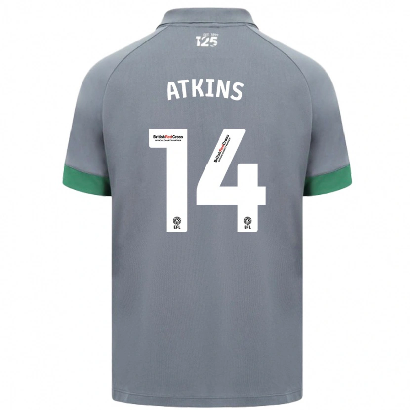 Danxen Hombre Camiseta Zoe Atkins #14 Gris Oscuro 2ª Equipación 2024/25 La Camisa