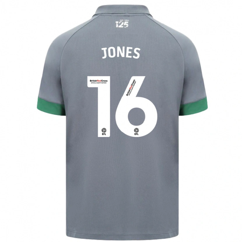 Danxen Hombre Camiseta Ellie Jones #16 Gris Oscuro 2ª Equipación 2024/25 La Camisa