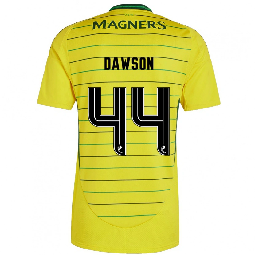 Danxen Hombre Camiseta Joey Dawson #44 Amarillo 2ª Equipación 2024/25 La Camisa