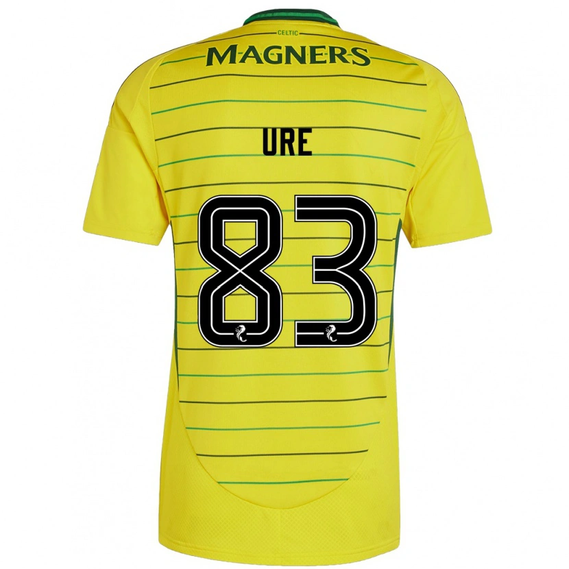 Danxen Hombre Camiseta Kyle Ure #83 Amarillo 2ª Equipación 2024/25 La Camisa