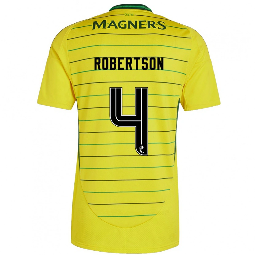 Danxen Hombre Camiseta Lisa Robertson #4 Amarillo 2ª Equipación 2024/25 La Camisa