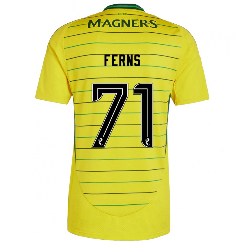 Danxen Hombre Camiseta Abbie Ferns #71 Amarillo 2ª Equipación 2024/25 La Camisa