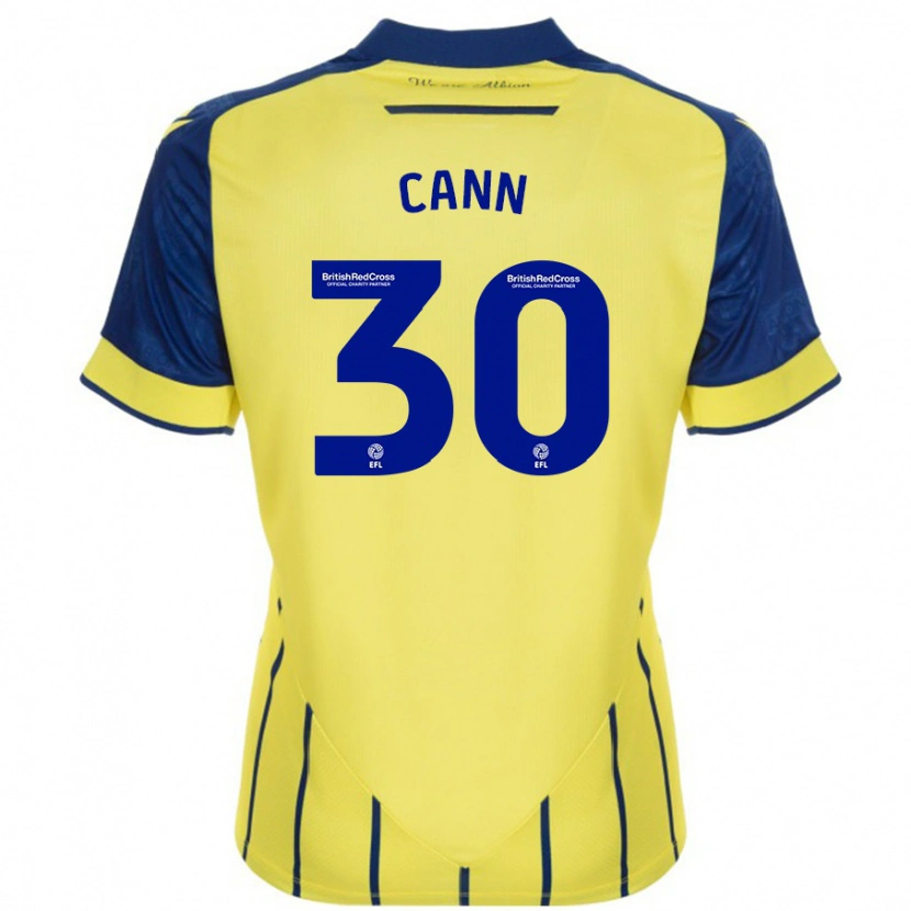 Danxen Hombre Camiseta Ted Cann #30 Amarillo Azul 2ª Equipación 2024/25 La Camisa