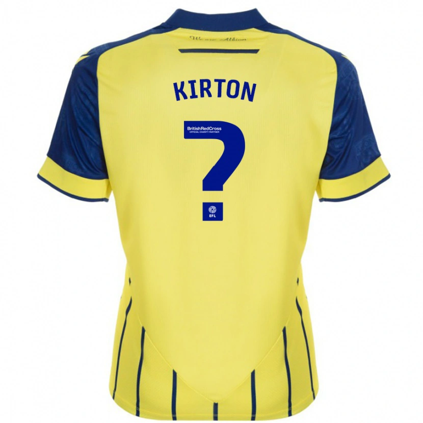 Danxen Hombre Camiseta Archie Kirton #0 Amarillo Azul 2ª Equipación 2024/25 La Camisa