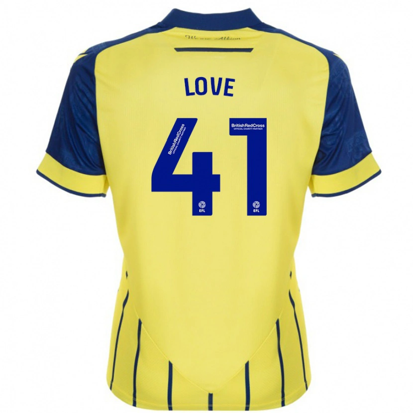 Danxen Hombre Camiseta Layton Love #41 Amarillo Azul 2ª Equipación 2024/25 La Camisa