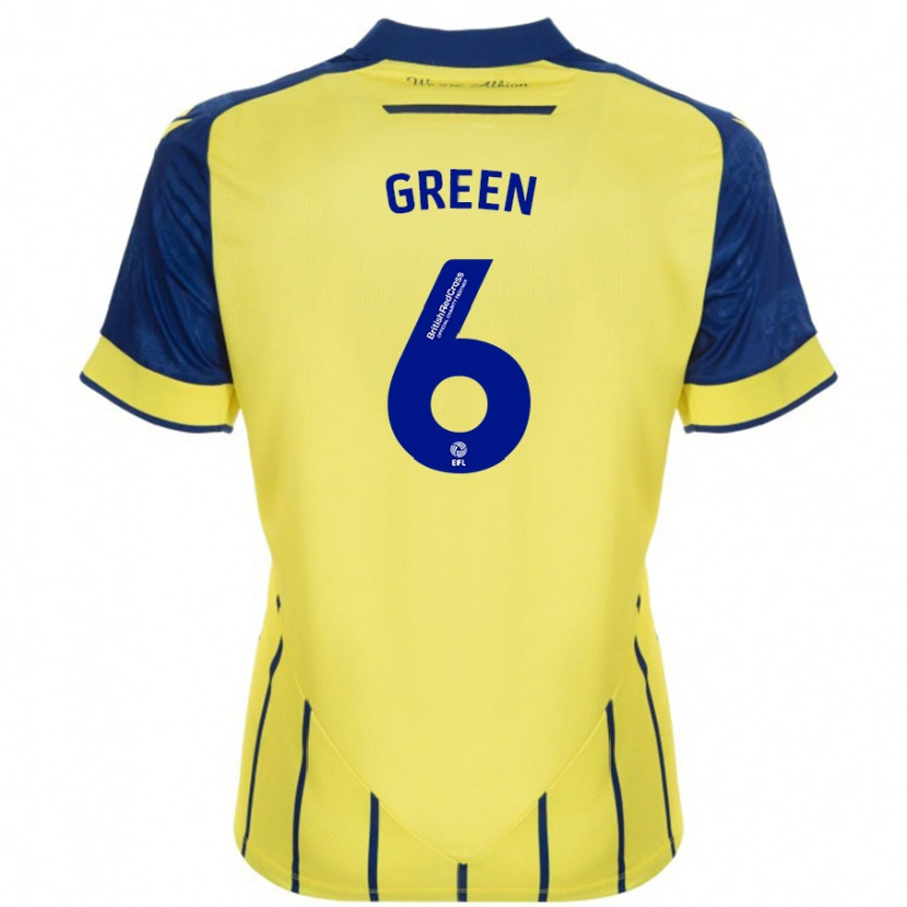 Danxen Hombre Camiseta Isabel Green #6 Amarillo Azul 2ª Equipación 2024/25 La Camisa