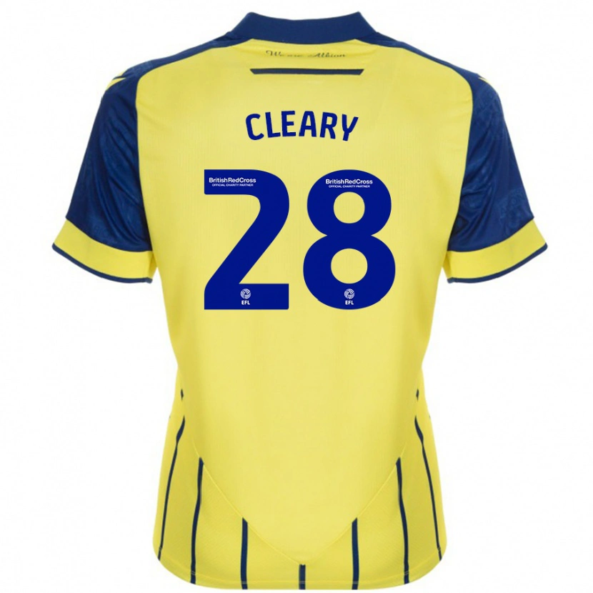 Danxen Hombre Camiseta Reyes Cleary #28 Amarillo Azul 2ª Equipación 2024/25 La Camisa