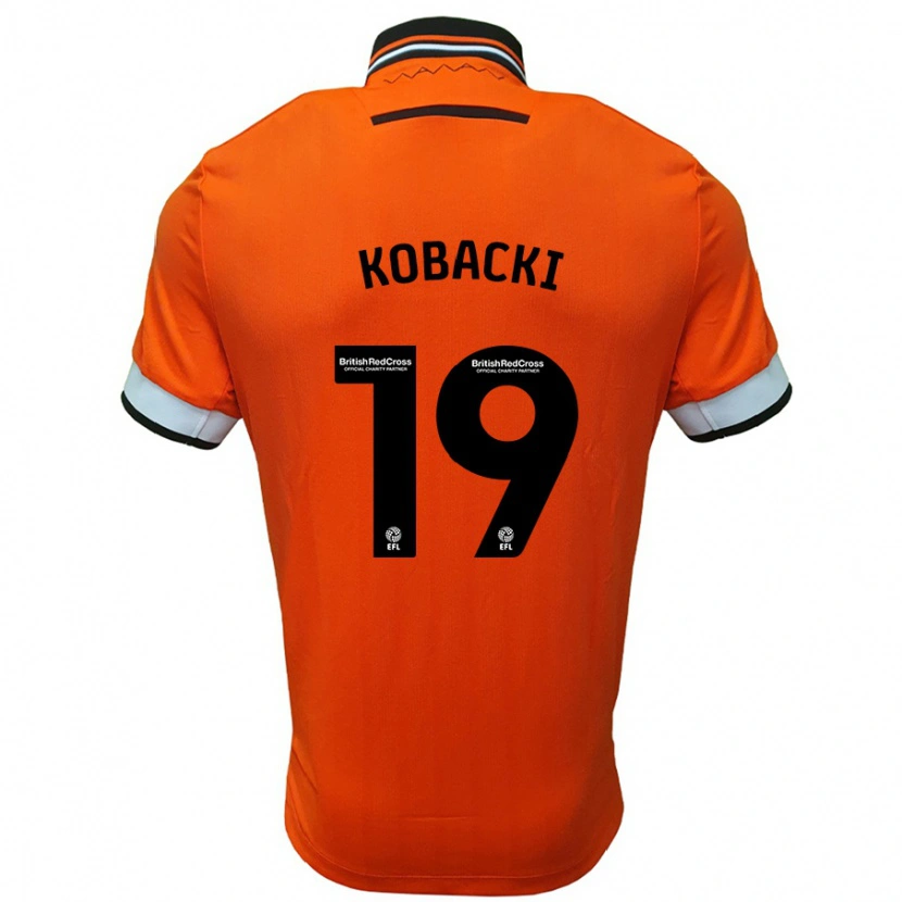 Danxen Hombre Camiseta Olaf Kobacki #19 Naranja Blanco 2ª Equipación 2024/25 La Camisa