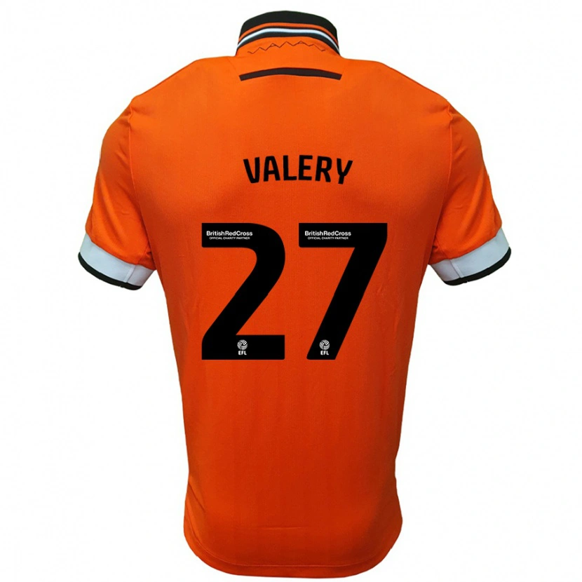 Danxen Hombre Camiseta Yan Valery #27 Naranja Blanco 2ª Equipación 2024/25 La Camisa