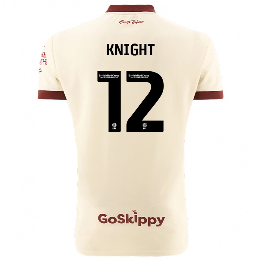 Danxen Hombre Camiseta Jason Knight #12 Crema Blanco 2ª Equipación 2024/25 La Camisa