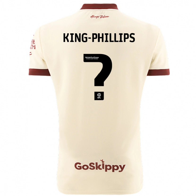 Danxen Hombre Camiseta Zac King-Phillips #0 Crema Blanco 2ª Equipación 2024/25 La Camisa