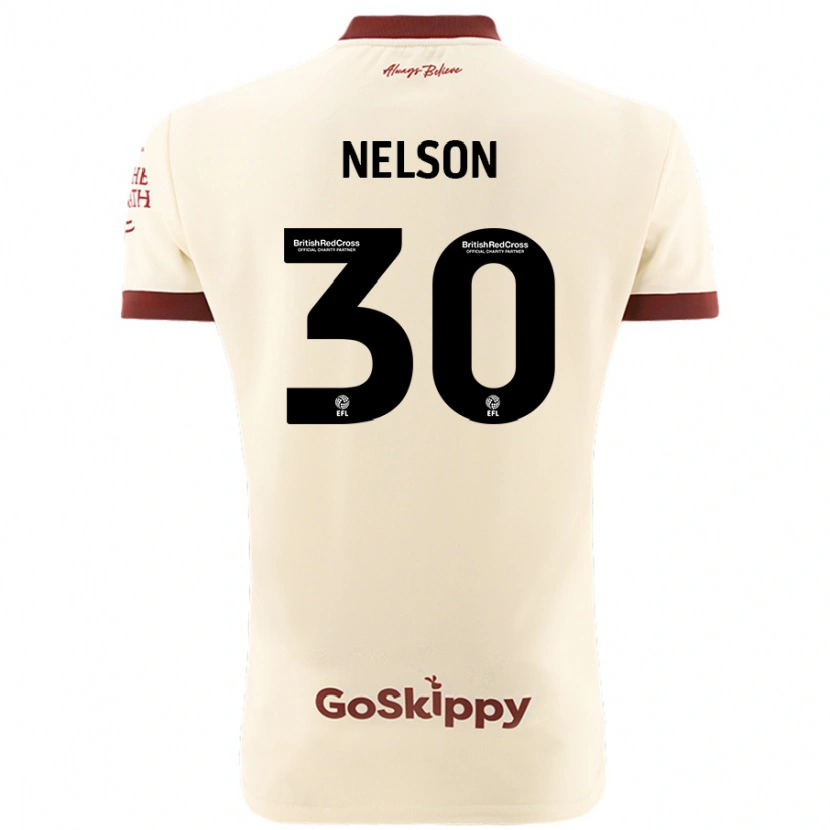 Danxen Hombre Camiseta Raekwon Nelson #30 Crema Blanco 2ª Equipación 2024/25 La Camisa