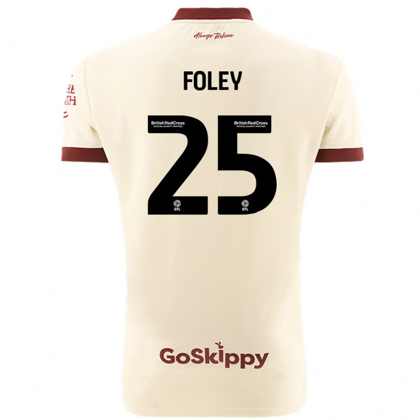 Danxen Hombre Camiseta Erin Foley #25 Crema Blanco 2ª Equipación 2024/25 La Camisa