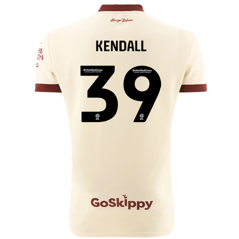 Danxen Hombre Camiseta Maya Kendall #39 Crema Blanco 2ª Equipación 2024/25 La Camisa