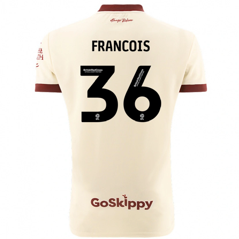 Danxen Hombre Camiseta Marlee Francois #36 Crema Blanco 2ª Equipación 2024/25 La Camisa