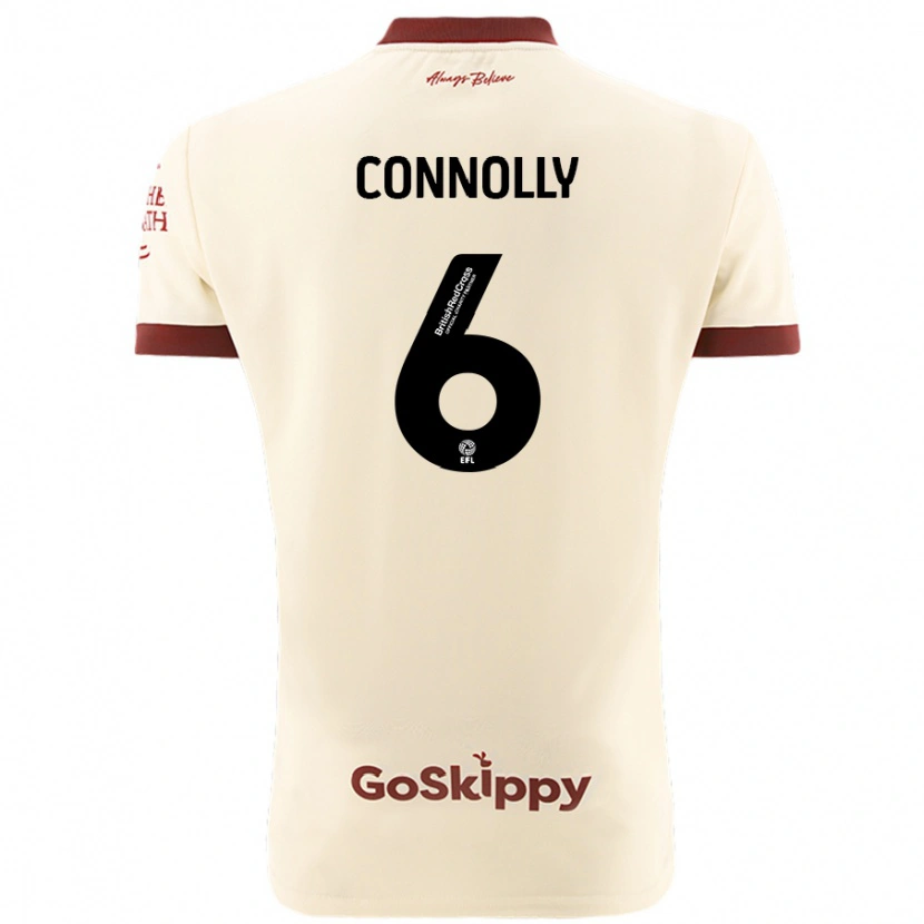 Danxen Hombre Camiseta Megan Connolly #6 Crema Blanco 2ª Equipación 2024/25 La Camisa