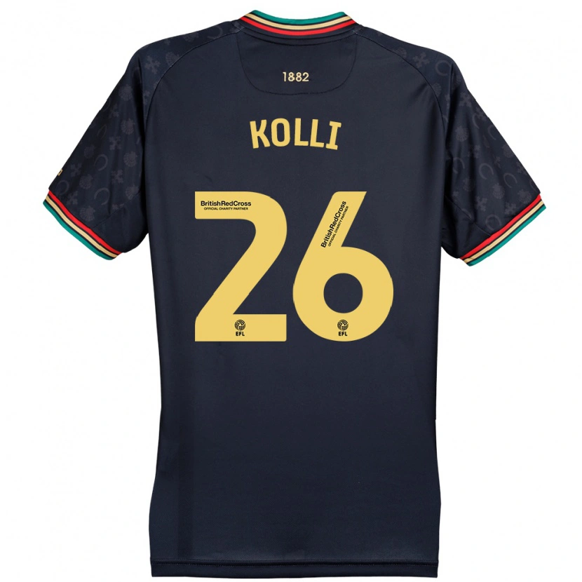 Danxen Hombre Camiseta Rayan Kolli #26 Azul Marino Oscuro 2ª Equipación 2024/25 La Camisa