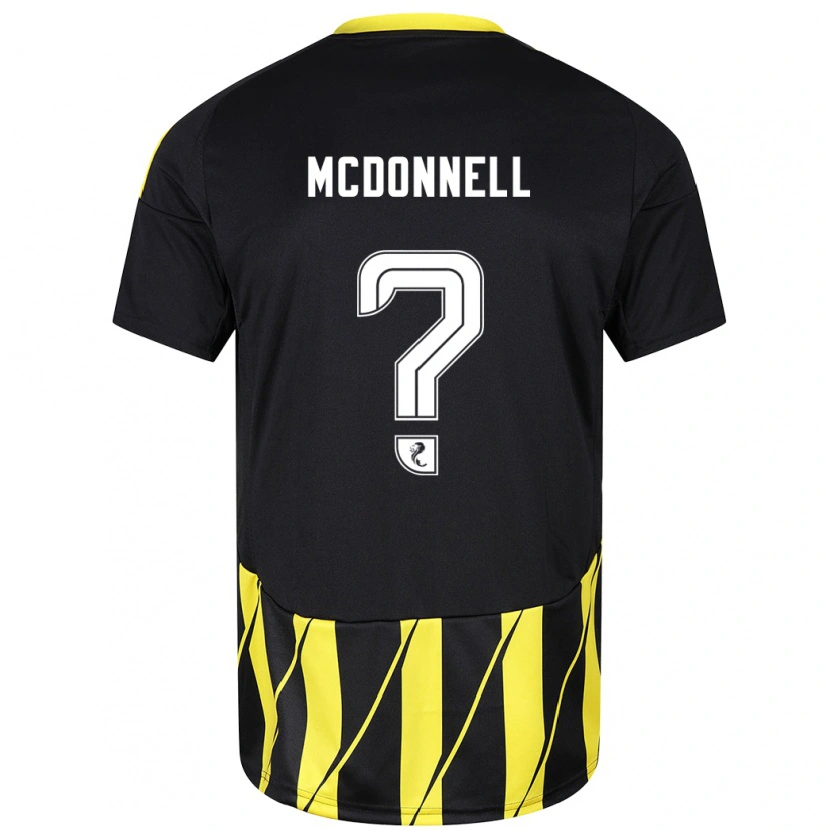 Danxen Hombre Camiseta Noah Mcdonnell #0 Negro Amarillo 2ª Equipación 2024/25 La Camisa