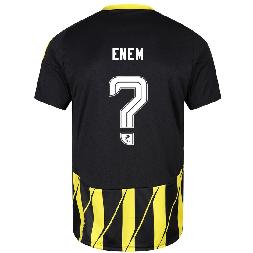 Danxen Hombre Camiseta Victor Enem #0 Negro Amarillo 2ª Equipación 2024/25 La Camisa