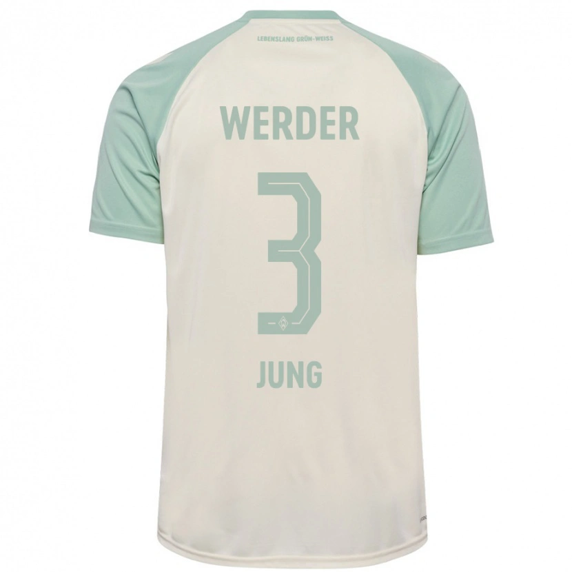 Danxen Hombre Camiseta Anthony Jung #3 Blanquecino Verde Claro 2ª Equipación 2024/25 La Camisa