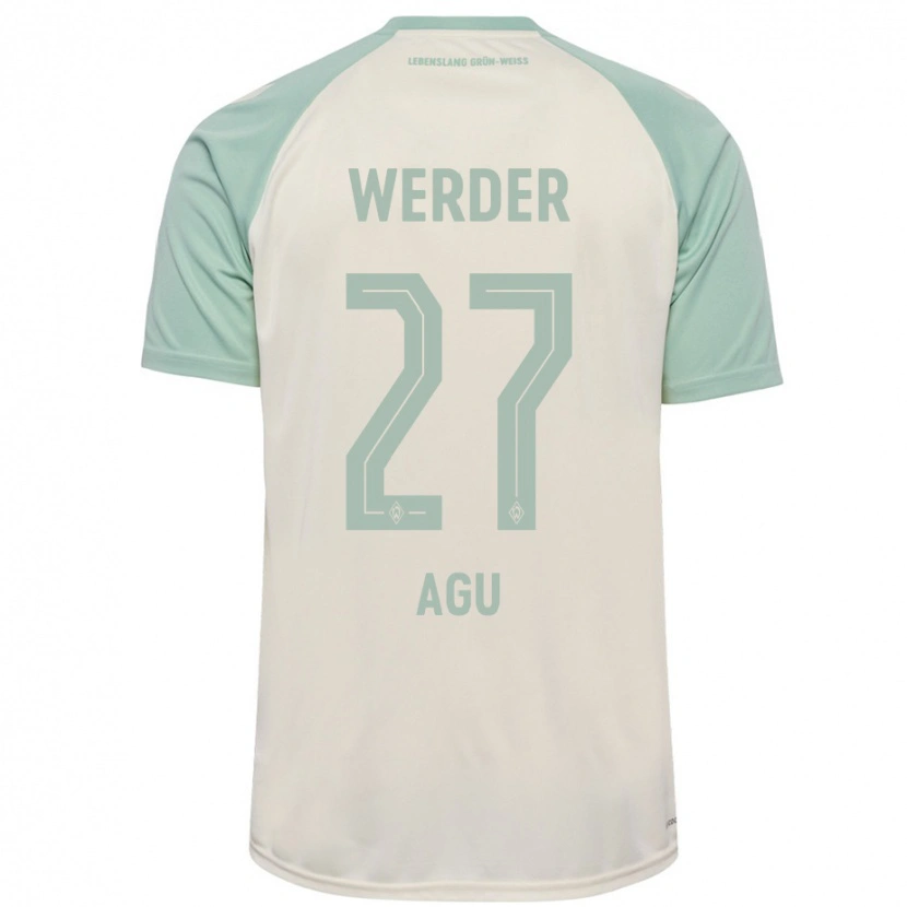 Danxen Hombre Camiseta Felix Agu #27 Blanquecino Verde Claro 2ª Equipación 2024/25 La Camisa