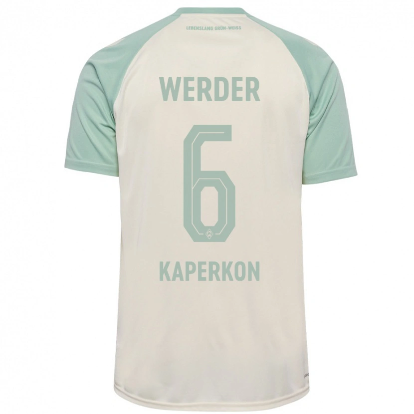 Danxen Hombre Camiseta Tom Kaperkon #6 Blanquecino Verde Claro 2ª Equipación 2024/25 La Camisa